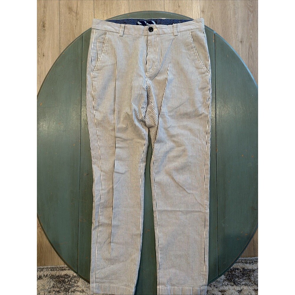 Brooks Brothers Clark Chino Pants Striped W32 L30 Polka Dot Lining